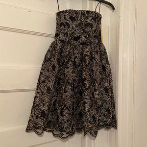 Alice + Olivia Black Lace Cocktail Dress